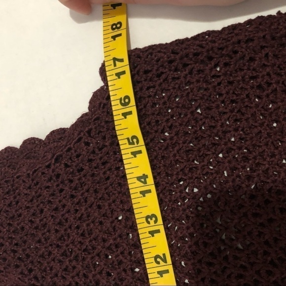 Brooks Brothers Burgundy Loose Knit Top Medium Purple - Picture 3 of 6